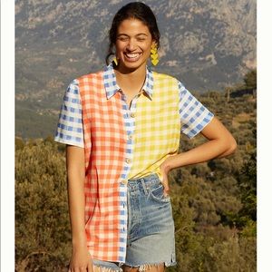 Farm Rio Surf Buttondown (Anthropology exclusive)